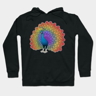 Gay Pride Peacock Hoodie